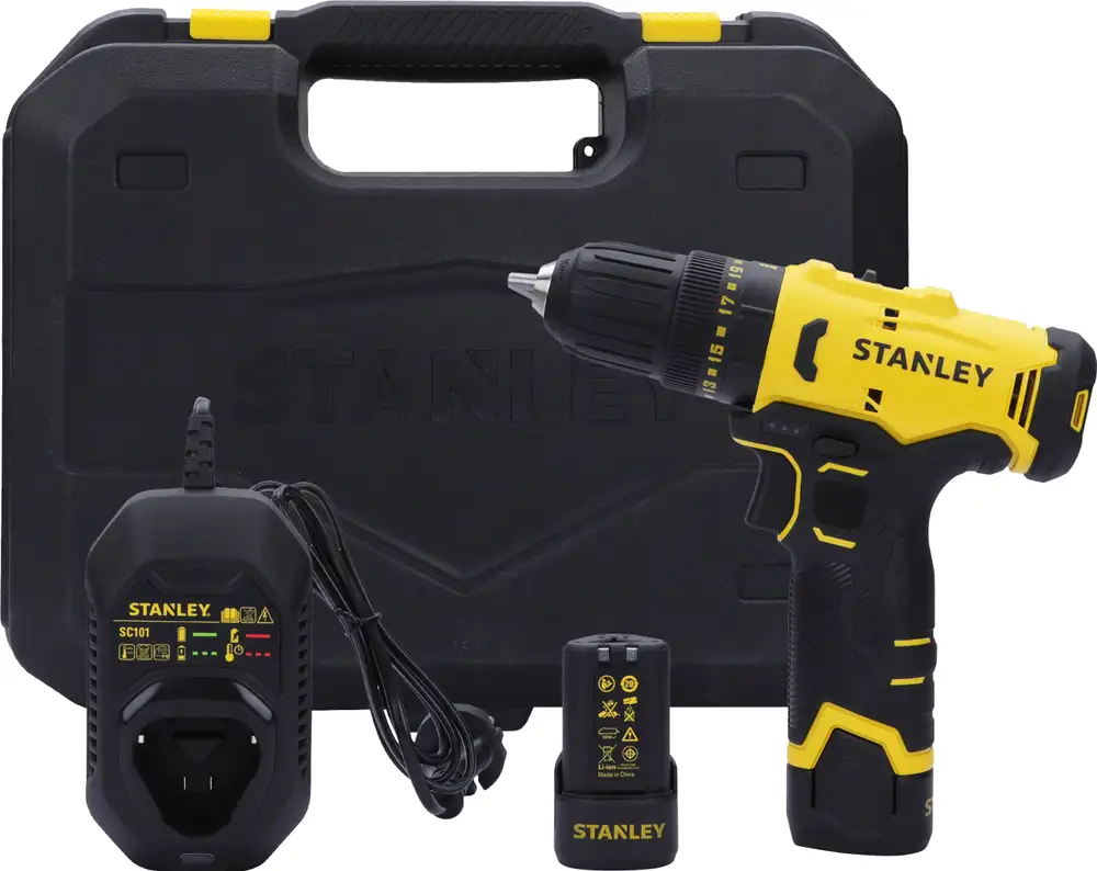 Stanley SCD10D2K-IN 12V Max 10mm Cordless Drill Driver Kit