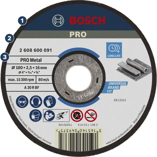 Bosch Best for Metal Cutting Disc 100x1.2 mm - 2608620674