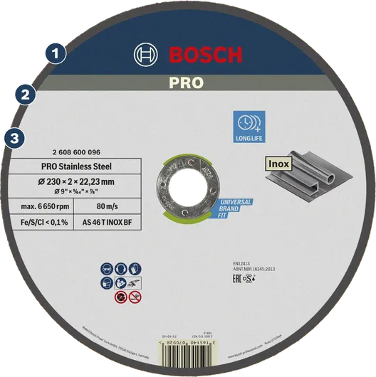 Bosch ECO Standard for INOX Cutting Disc 125x2 mm - 2608600094