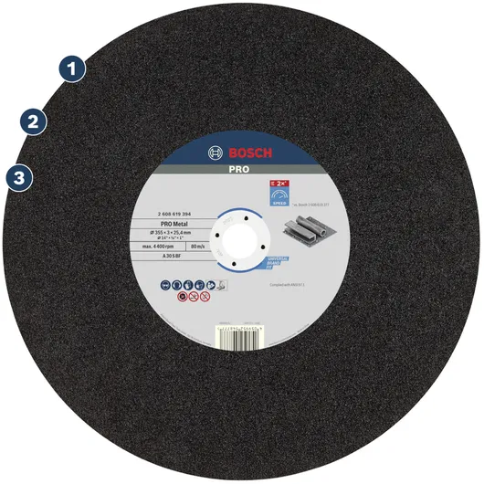 Bosch Standard for Metal Cutting Disc 355x3 mm - 2608602751