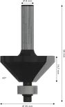 Bosch Router Bit Chamfer Bit 45°xØ35xL14.7xS8 - 2608628352
