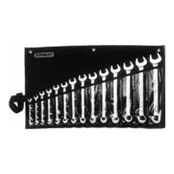 STANLEY 1-87-038 14 PC SLIMLINE COMB SPANNER SET (METRIC)