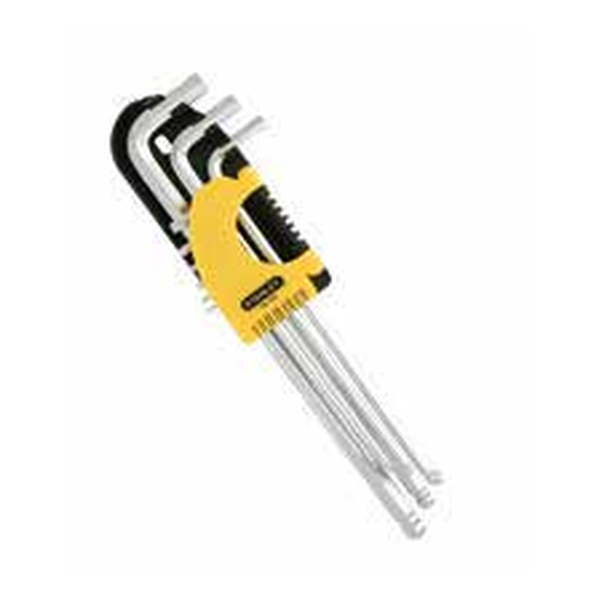 STANLEY STMT94162-8 9 PC LONG SPHERIC-HEAD 9PC LONG SPHERICAL HEAD HEX KEY - SPHERIC-HEAD HEX KEY SET