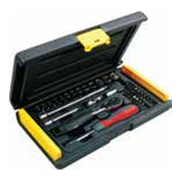 STANLEY 1-89-033 35PC 1/4 SQ. DR. SOCKET SET 6PT MET