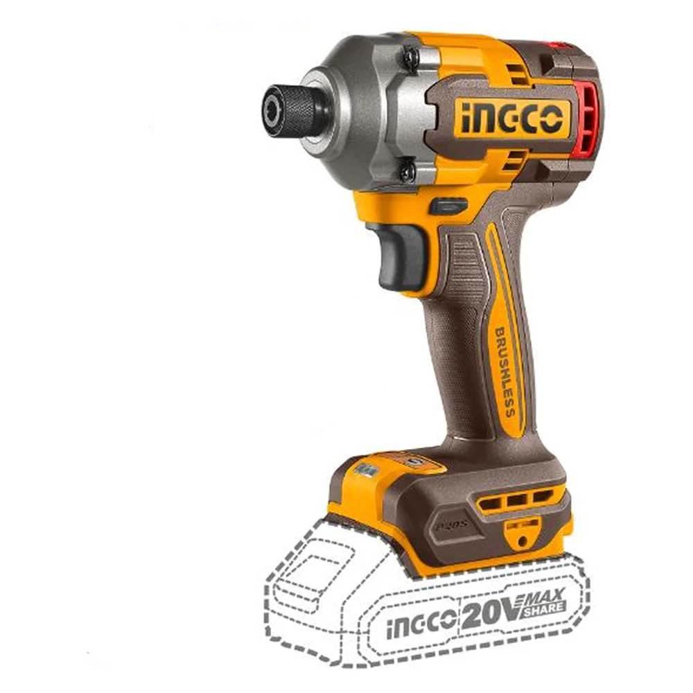 INGCO CIRLI2028 - Brushless Cordless Impact Driver, 20V, 285Nm