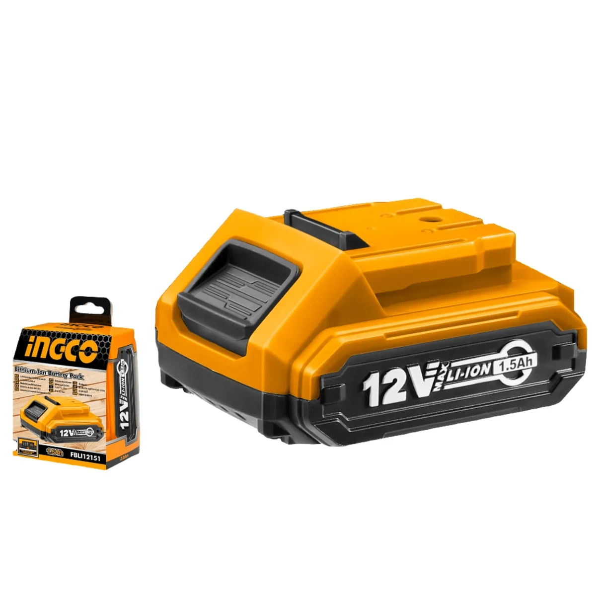 INGCO FBLI12151 - S12 Lithium-Ion Battery Pack, 12V, 1.5Ah