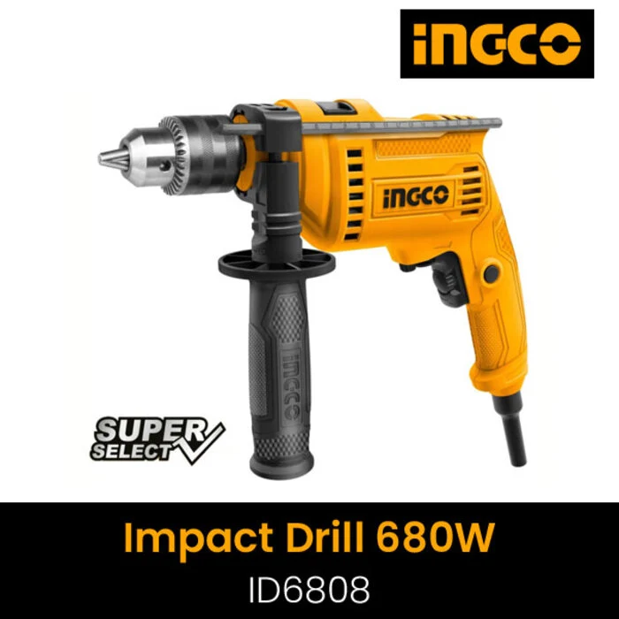 INGCO ID6808 - Impact Drill, 680W, 13mm, 0-3000rpm