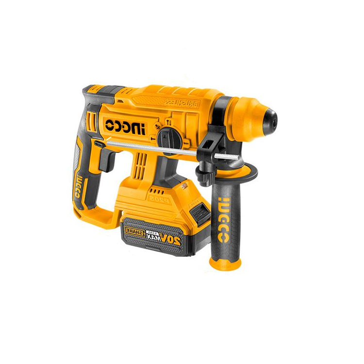INGCO CRHLI22012 - Cordless Rotary Hammer, 20V, 22 mm, 2.0 J