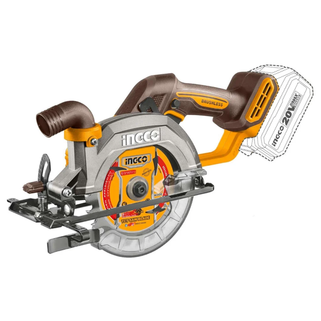INGCO CSLI1402 - Brushless Cordless Circular Saw, 140 mm, 6300 rpm