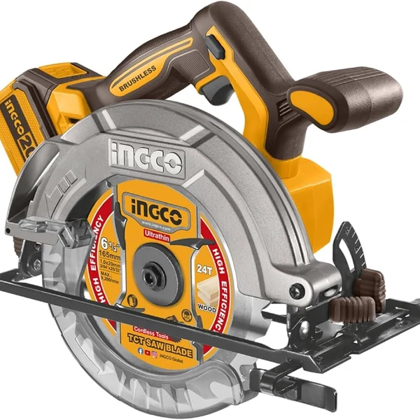 INGCO CSLI1652 - Brushless Cordless Circular Saw, 165 mm, 5200 rpm