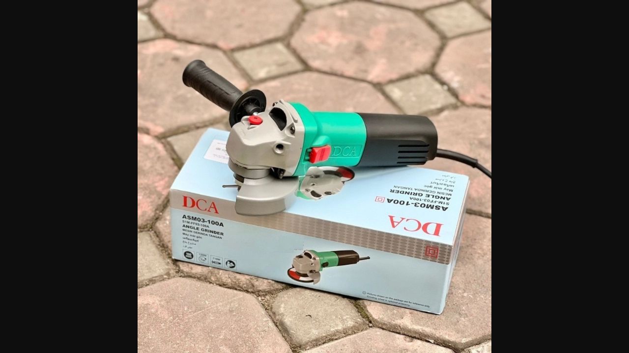 DCA ASM08-100 Corded Angle Grinder, 800 W, 100 mm, 13000 RPM