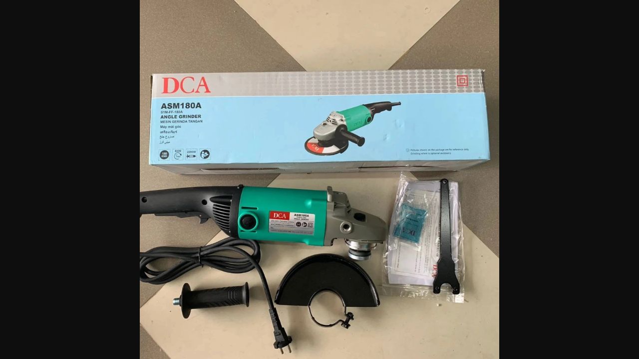 DCA ASM02-180B Corded Angle Grinder, 2020 W, 180 mm, 8300 RPM
