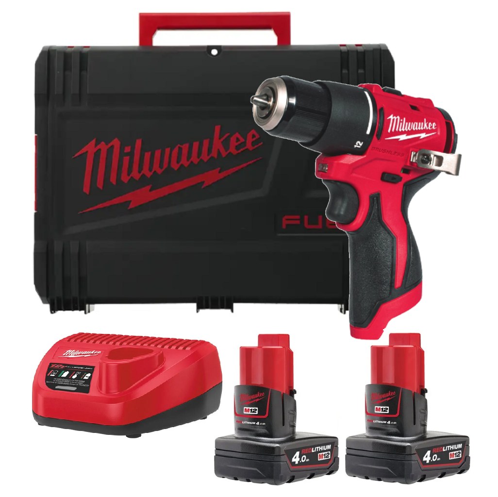 Milwaukee M12 BLPDRC - Brushless Hammer Drill Kit