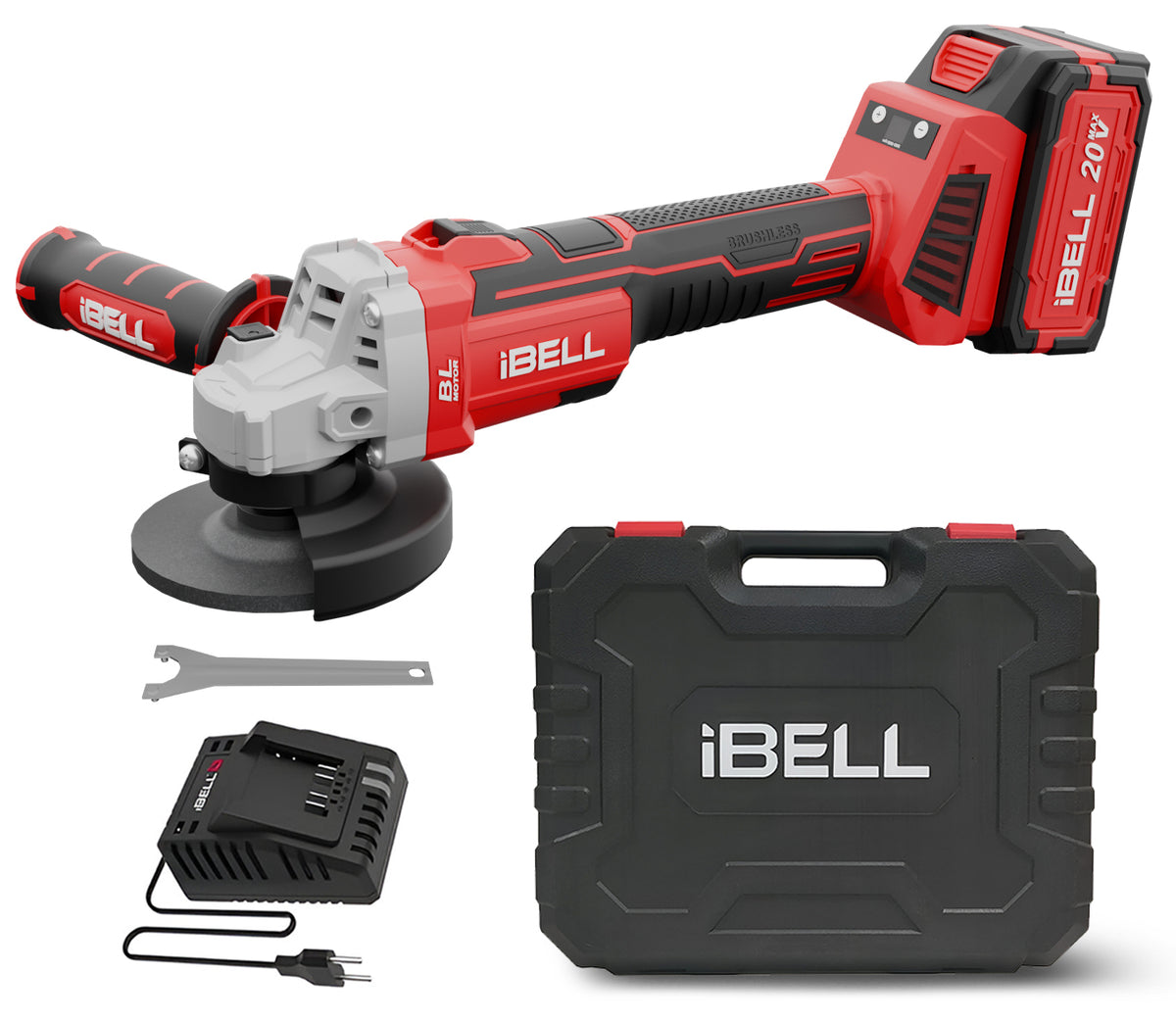 iBELL IBL BA20-25 Brushless Cordless Angle Grinder 20V 100mm