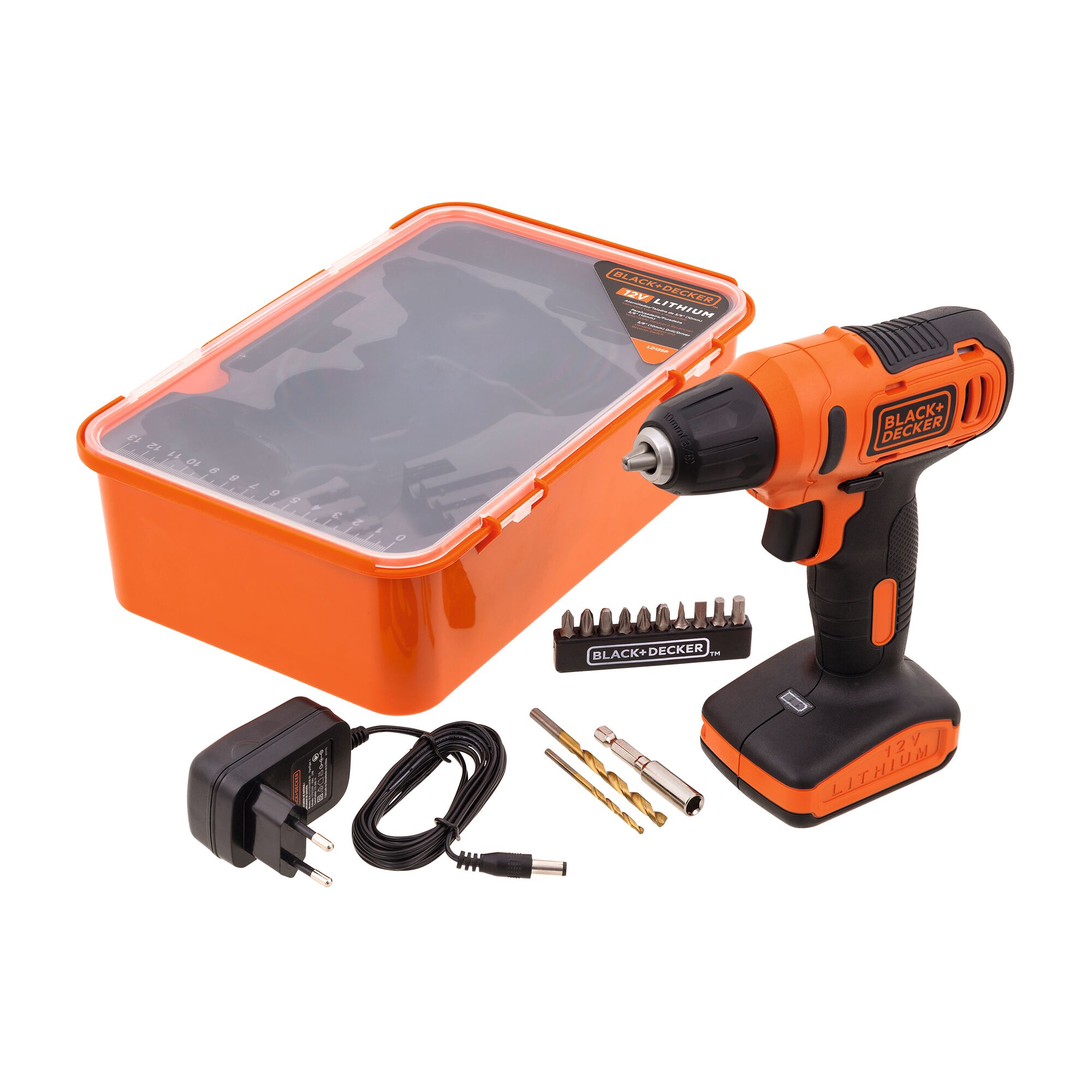 BLACK+DECKER D12SP 12V Li-ion Cordless Drill Driver Kit