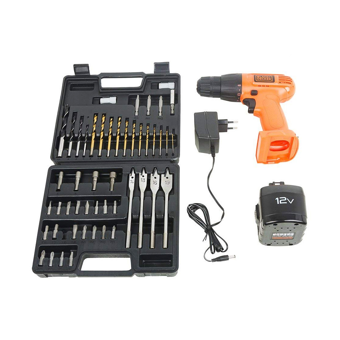 BLACK+DECKER CD121K50 12V Cordless Drill Driver Kit with 50 Accessories