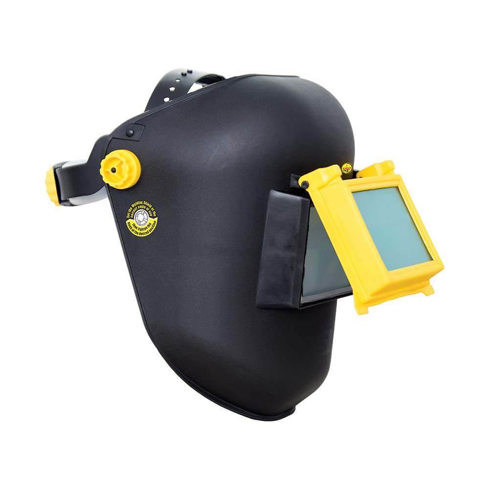 KARAM ES61 Welding Shield with Flip-Up Window and Ratchet Headgear