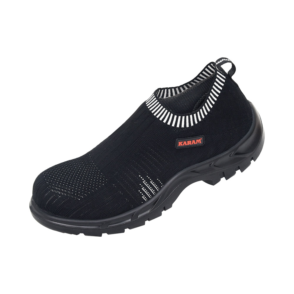 KARAM FS208 Flytex Black Slip-on Sporty Safety Shoes