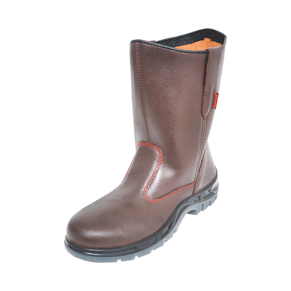 KARAM FS51 High-Ankle Rigger Dark Brown Leather Safety Shoes
