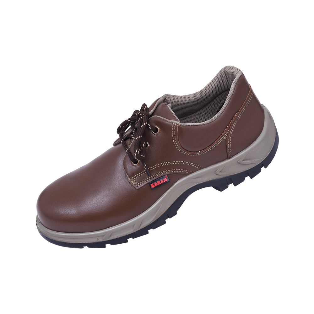 KARAM FS61 Executive Brown Leather Lace-up Safety Shoes