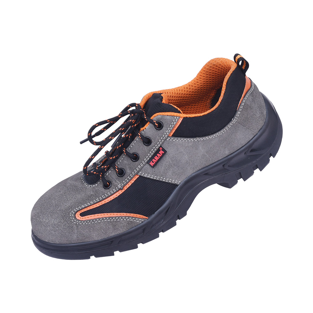 KARAM FS69 Executive Grey & Orange Suede Safety Shoes