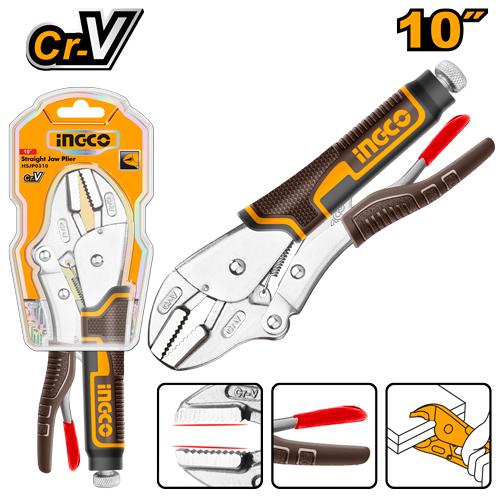 INGCO Straight Jaw Locking Pliers 10 inch HSJP0210
