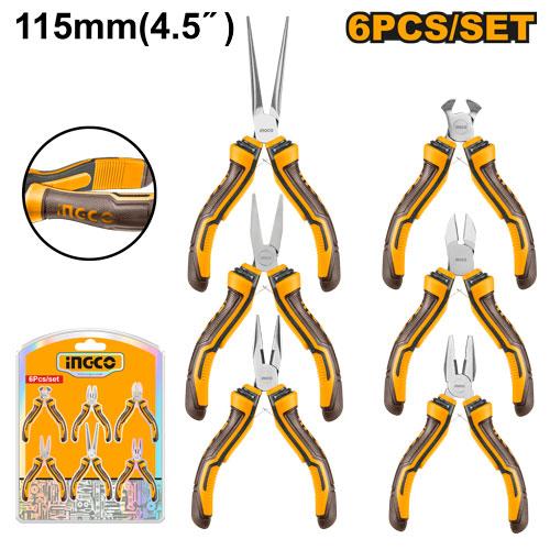 INGCO Mini Pliers Set 6 Pieces HMPS06115