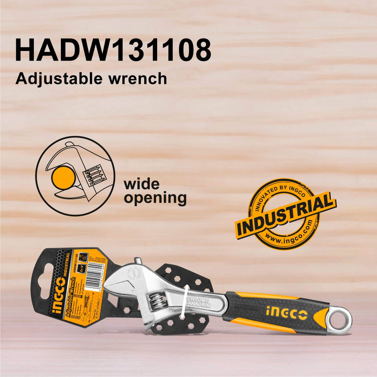 INGCO Adjustable Wrench 8 inch HADW131088