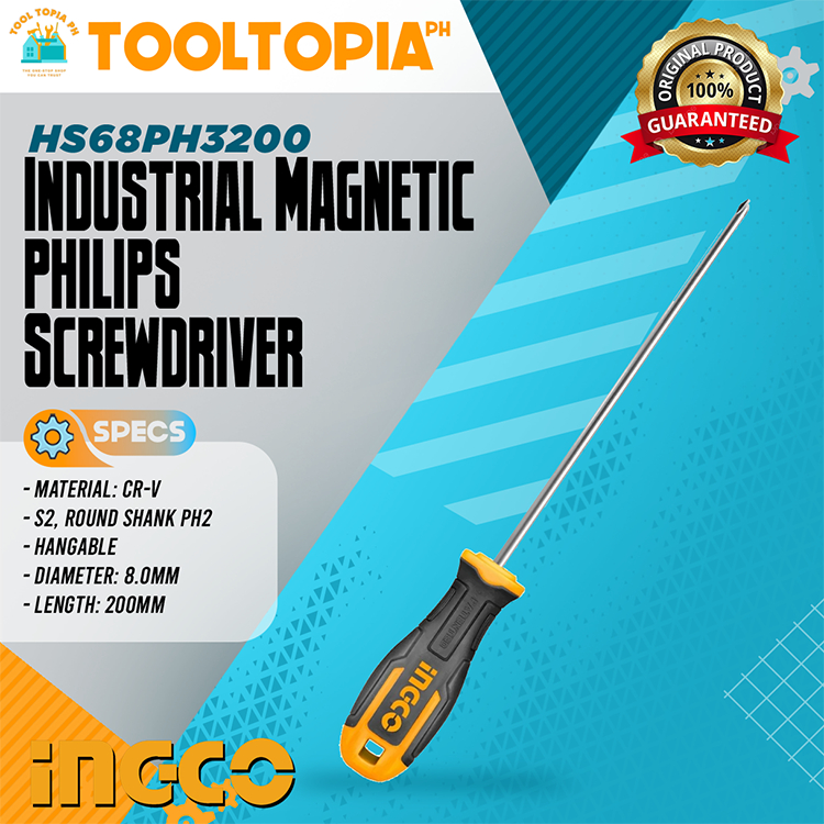 INGCO Phillips Screwdriver PH2×200 mm – HS68PH2200