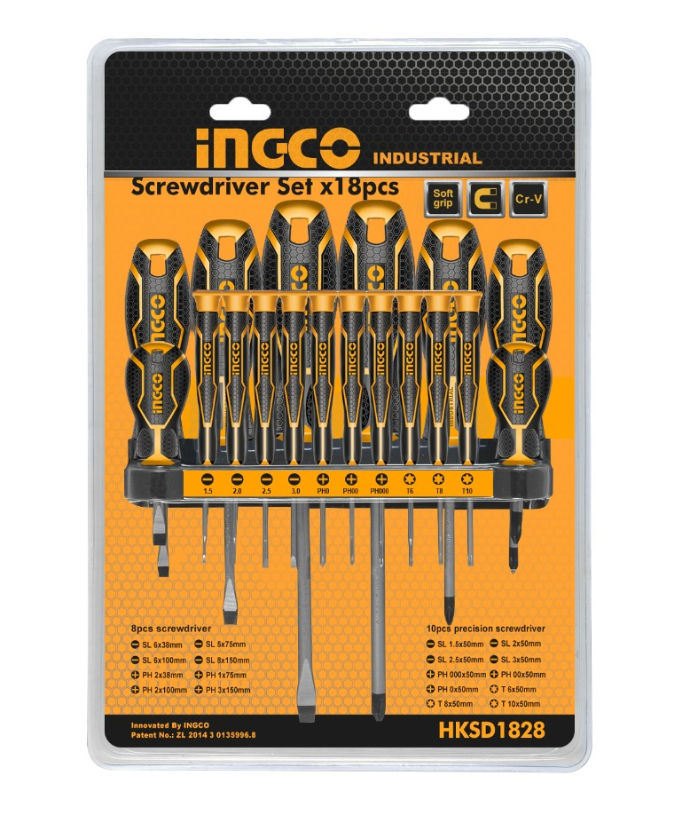INGCO Screwdriver and Precision Set, 18 pcs – HKSD1828