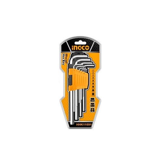 INGCO Long Hex Key Set, 9 pcs – HHK12091