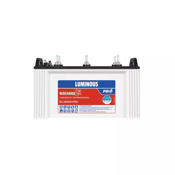 Luminous Red Charge 12 V 135 AH RC 16000 Pro Tubular Inverter Battery