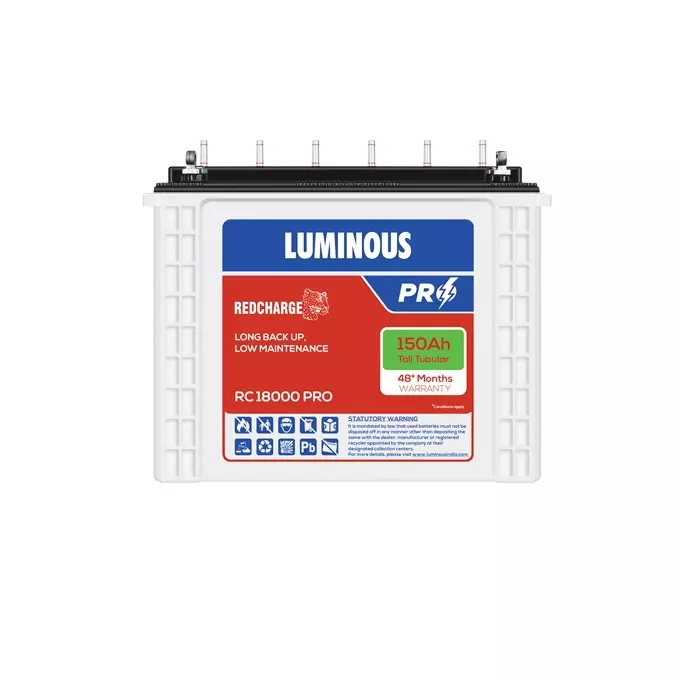 Luminous Red Charge 12 V 150 AH RC 18000 Pro Tubular Inverter Battery
