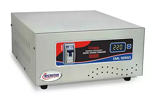 Microtek EML 5090 10-Watt Voltage Stabilizer (Grey)