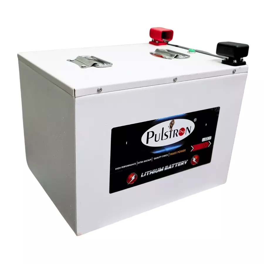 Pulstron GAIM-100 48V 100 Ah Lithium LiFePO4 Battery Pack in metal case for Electric Rickshaw