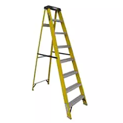 Ladderman LMT-2107 7 Steps FRP Fiber Glass Yellow Platform Safety Ladder