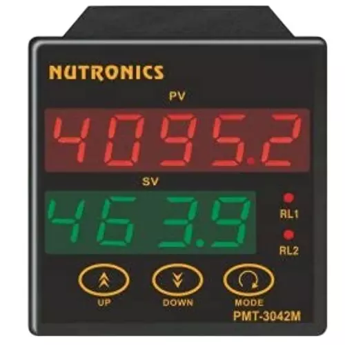 Nutronics Dual Display Digital Timer 0.1s-9999.9 hr Run Up Time Range 230V AC, PMT-3042M