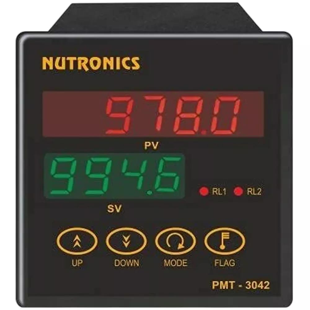 Nutronics Dual Display Digital Timer 0.1s-9999.9 hr Run Up Time Range 230V AC, PMT-3042
