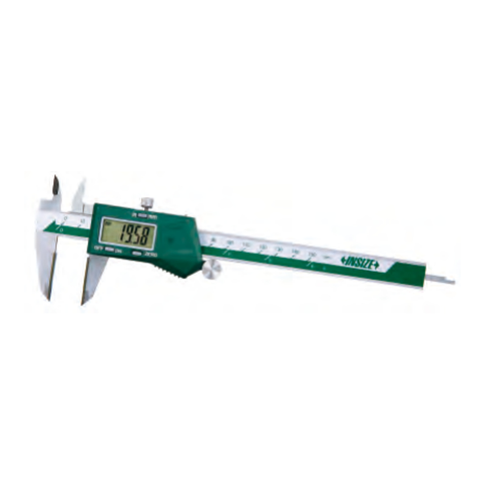 INSIZE Digital Calipers With Carbide Tipped Jaws, 0-150mm/0-6", 1110-150B