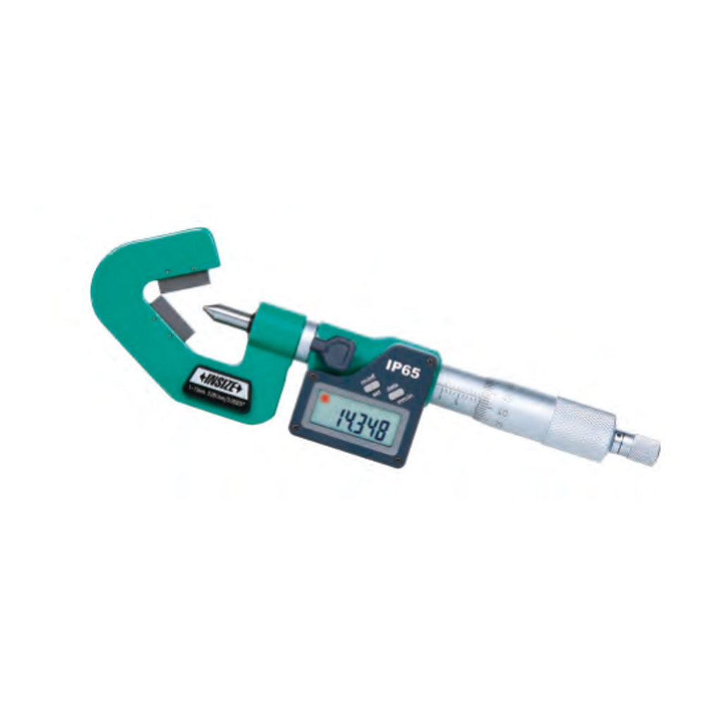 INSIZE Digital V-Anvil Micrometer, 1-15mm/0.04-0.6", 3590-153A