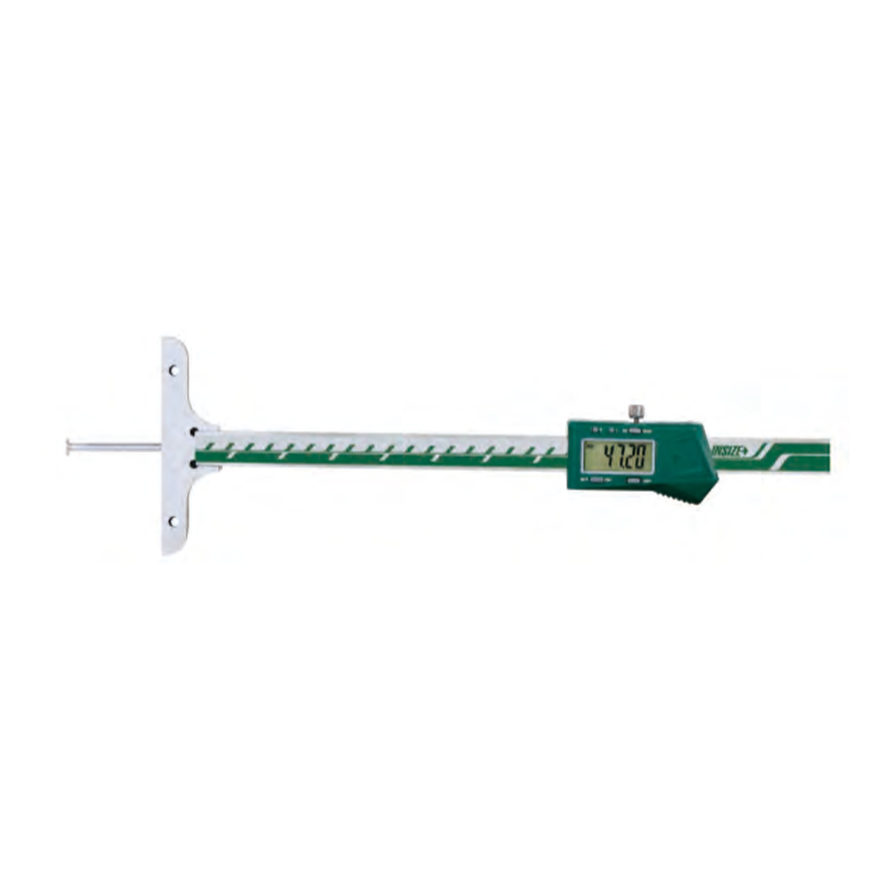 INSIZE Digital Depth Gauge With Round Depth Bar, 0-200mm/0-8", 1148-200