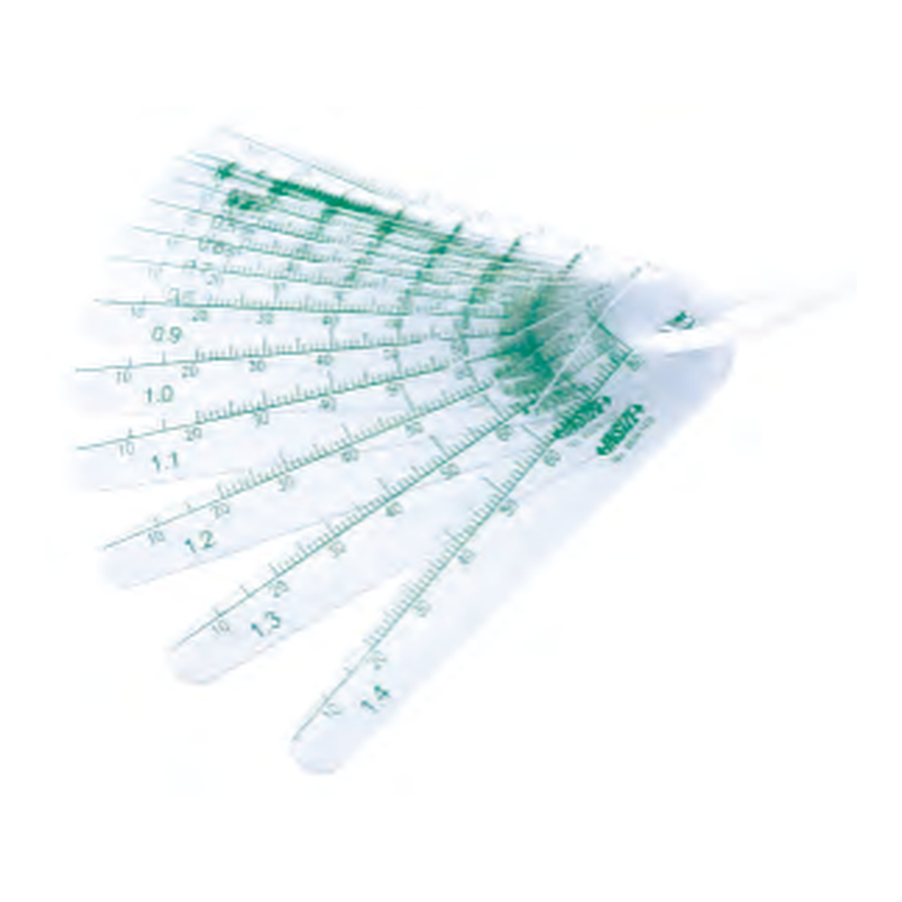 INSIZE Plastic Feeler Gauge, 0.05-1.5mm, 4624-1D5