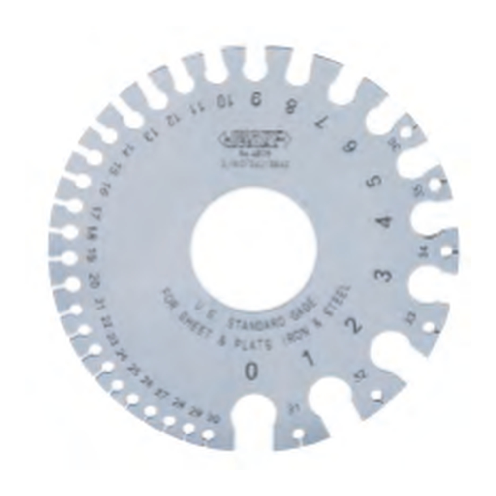 INSIZE U.S. Standard Sheet Metal Gauge, 0-36 (7.938-0.179mm/ 0.3125-0.0070"), 4809
