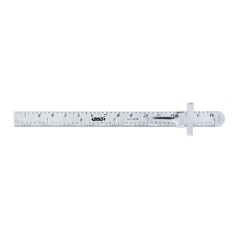 INSIZE Pocket Ruler With Sliding Clip, 150mm/6", 7119-150