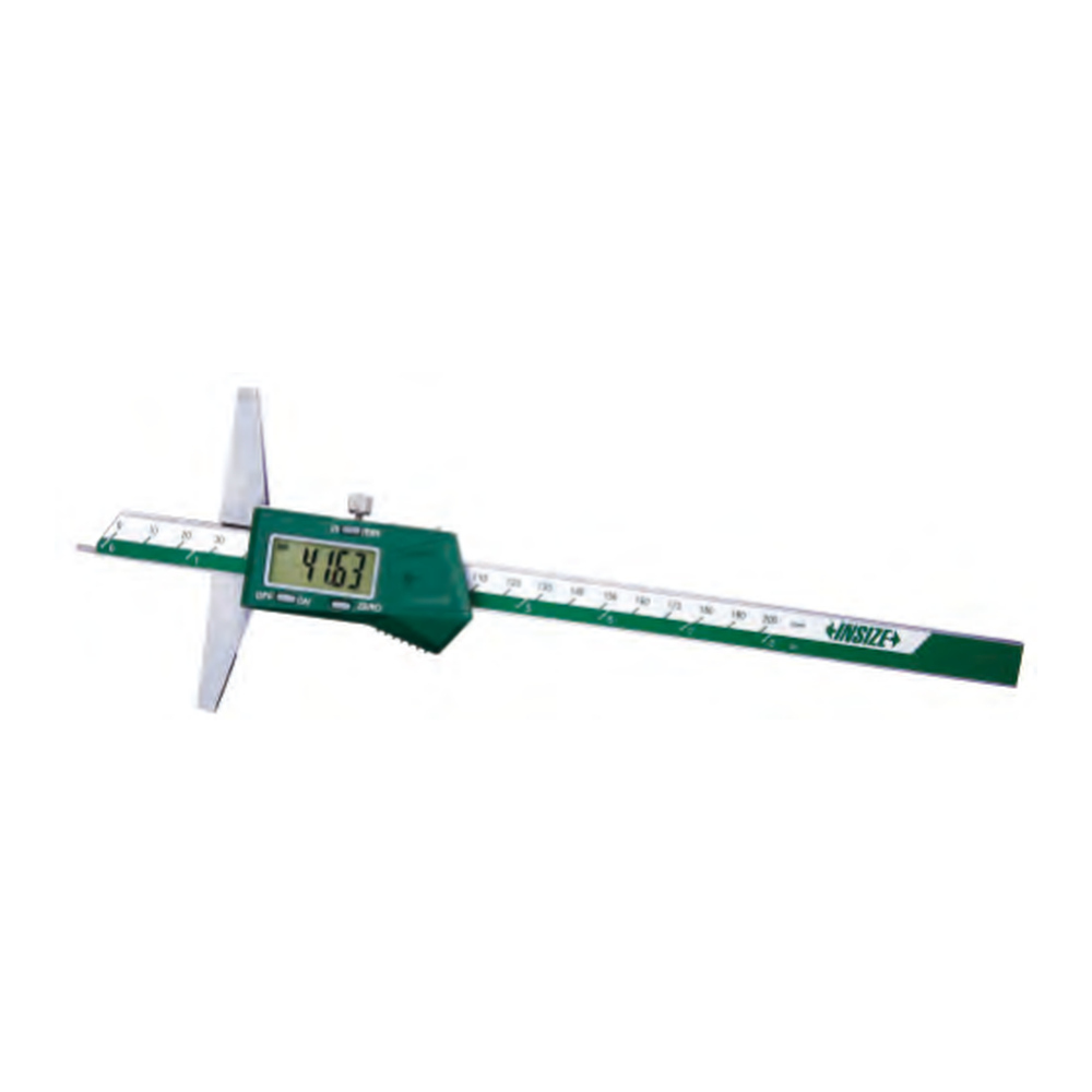 INSIZE Digital Point Depth Gauge, 0-200mm/0-8", 1143-200A