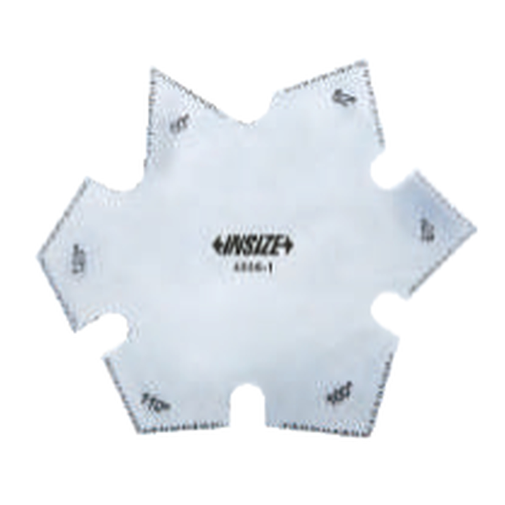 INSIZE Angle Gauge Of Countersunk Holes, 60°, 82°, 90°, 100°, 110°, 120°, 4856-1