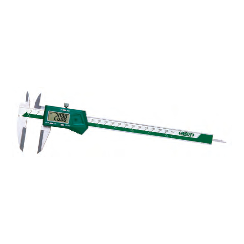 INSIZE Digital Caliper With Knife-Edge Lower Jaws, 0-200mm/0-8", 1532-200