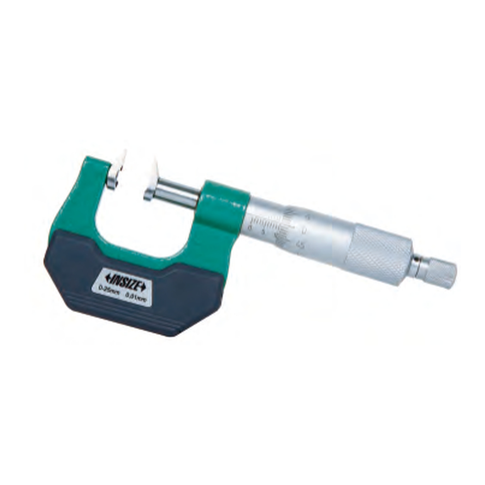 INSIZE Jaw Type Micrometer, 0-25mm, 3283-25A