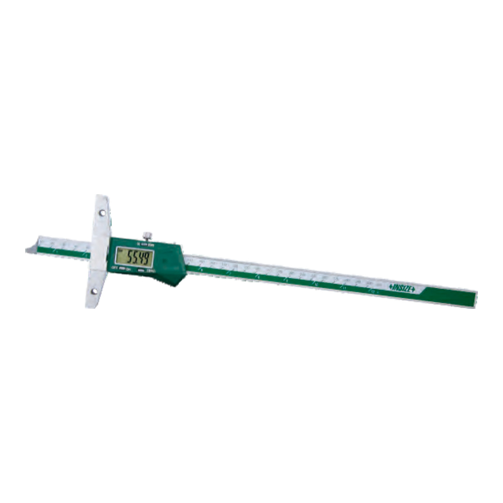 INSIZE Digital Depth Gauges With Mounting Holes For Extension Base, 0-300mm/0-12, 1147-300