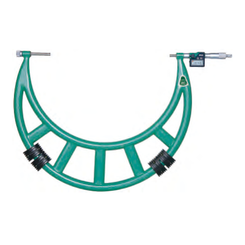 INSIZE Digital Outside Micrometers With Interchangeable Anvils, 300-400mm/12, 3506-400A
